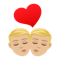 Kiss- Man- Man- Medium-Light Skin Tone emoji on Emojione